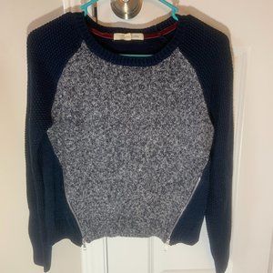 Navy Sweater with Zippers